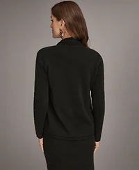 Donna Karan New York Women's Shawl Neck Long Sleeve Cashmere Cardigan