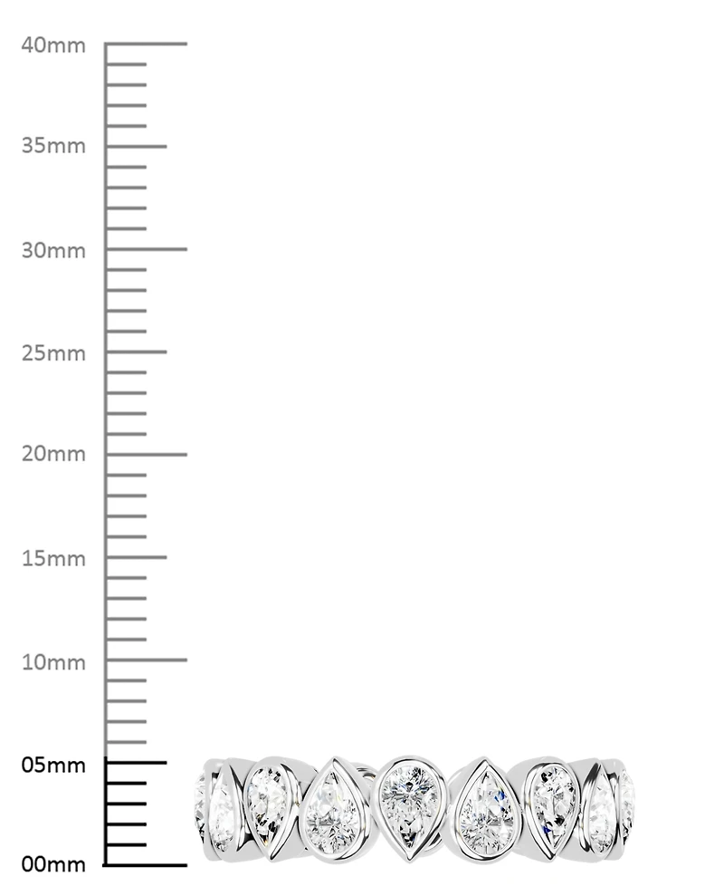 Diamond Pear Bezel Eternity Band (2 ct. t.w.) Platinum or 14k Gold