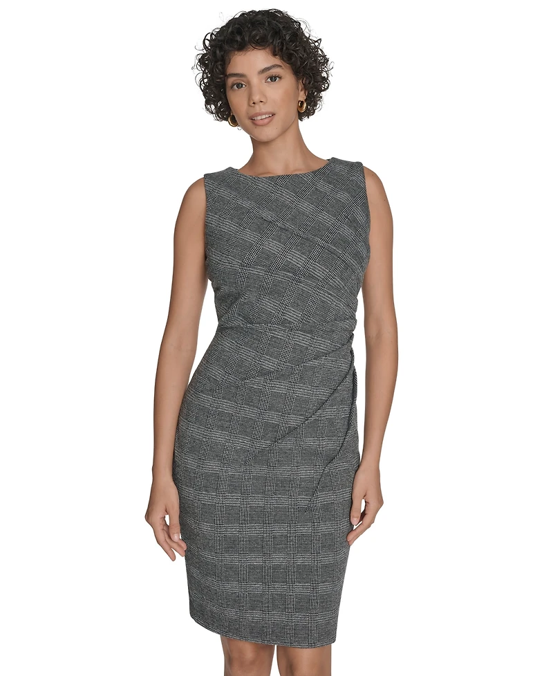 Calvin Klein Petite Ponte Starburst Midi Dress
