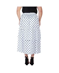 Women's Plus Ruffled Layer High-Low Asymmetrical Skirt