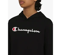 Champion Big Boys Signature Logo Long-Sleeve Hooded T-Shirt
