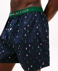 Tommy Hilfiger Men's Woven Front Button Opening Boxer