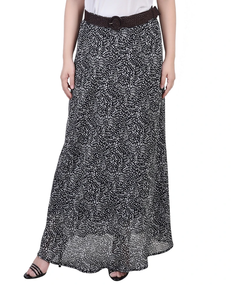 Ny Collection Petite Chiffon Maxi Skirt