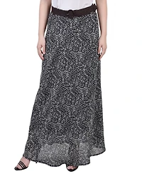 Ny Collection Petite Chiffon Maxi Skirt