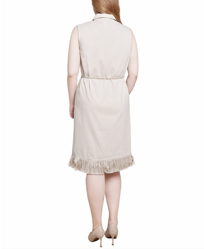 Ny Collection Petite Slveless Belted Dress