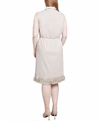 Ny Collection Petite Slveless Belted Dress