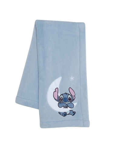 Bedtime Originals Baby Disney Stitch Blue Soft Fleece Appliqued Blanket