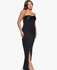Xscape Women's Strapless Satin Dress