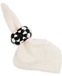 MacKenzie-Childs Courtly Check Pumpkin Napkin Rings, Set of 4