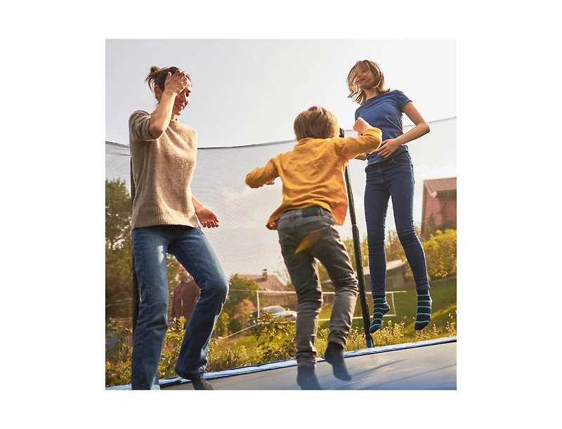 Akiudex 8–16 Ft Round Trampoline Replacement Safety Net with Zipper and Buckles for Straight Pole Frames