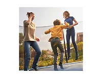 Akiudex 8–16 Ft Round Trampoline Replacement Safety Net with Zipper and Buckles for Straight Pole Frames
