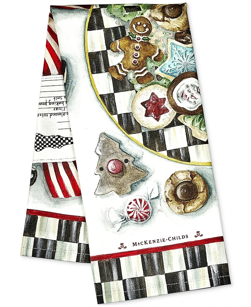 MacKenzie-Childs Christmas Cookie Recipe Dish Towel