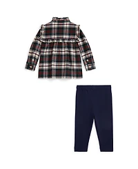Polo Ralph Lauren Baby Girls 2-Piece Brushed Oxford Shirt and Leggings Set