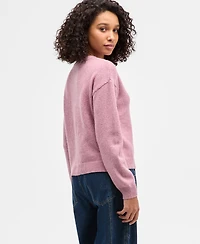 Freshman Juniors' Drop-Shoulder Long-Sleeve Sweater
