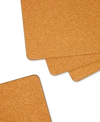 MacKenzie-Childs Wild Rose Brown Cork Back Placemats, Set of 4