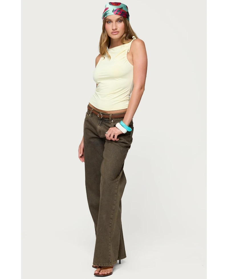 Edikted Women's Shanee Tie Shoulder Top