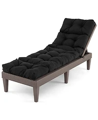 Gymax 73'' Lounge Chaise Cushion Padded Recliner