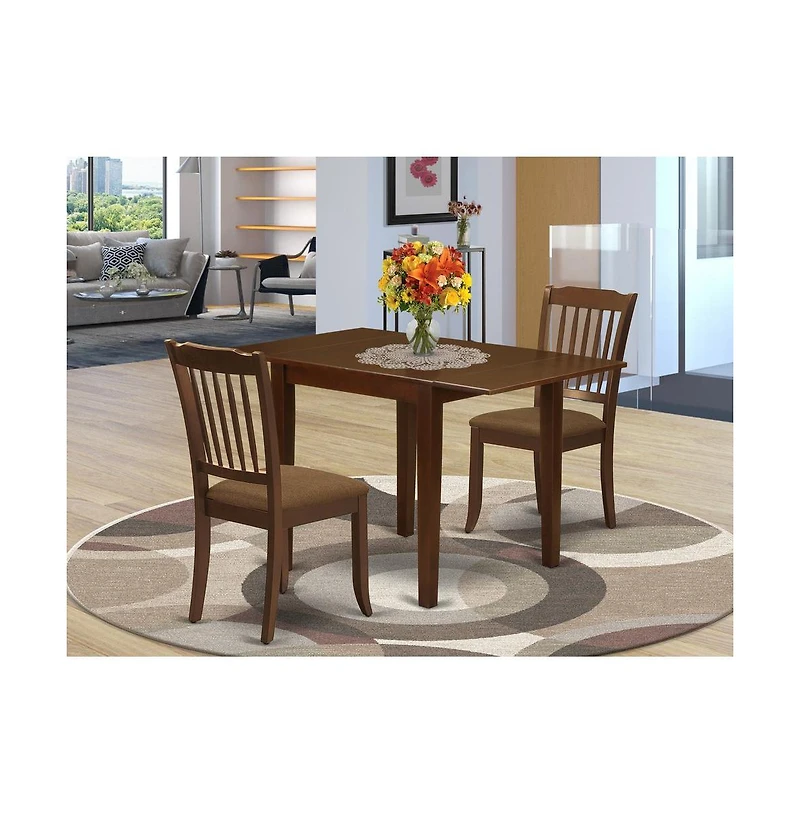 East West Furniture Dining Room Set Mahogany