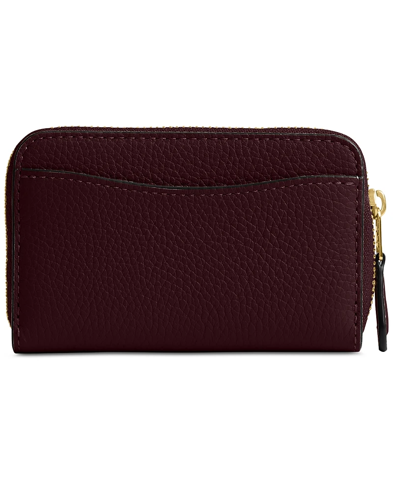 Coach Essential Leather Zip Around Card Case