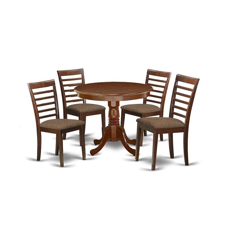 East West Furniture Dining Room Set Mahogany