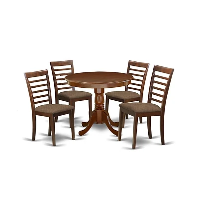 East West Furniture Dining Room Set Mahogany