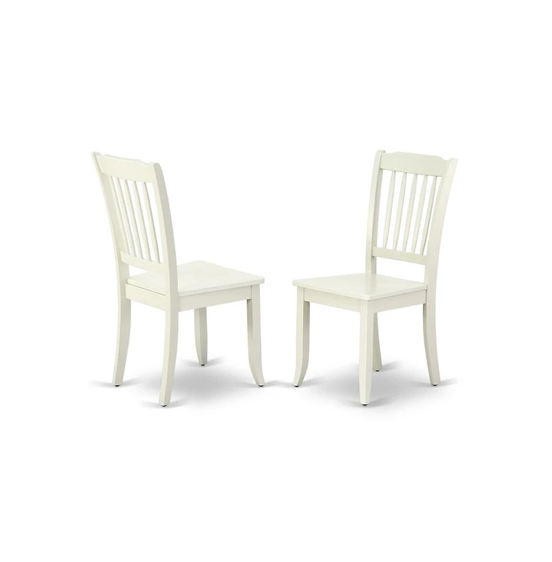 East West Furniture 5 Piece Dining Room Table Set Consists of 1 Drop Leaves Dining Room Table and 4 Linen White Dinning Chairs with Slatted Back