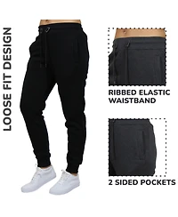 Galaxy By Harvic Women's Loose Fit Fleece Jogger Sweatpants