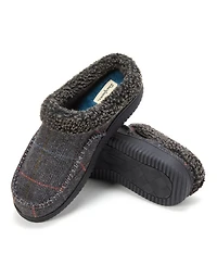 Dearfoams Men's Marshall Microsuede Moccasin Toe Clog House Shoe Slipper