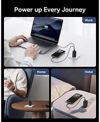 Baseus 2 Pack 65W Usb C Charger Block, Pps 3-Port Fast Compact Foldable Usb C Charger for MacBook, iPad Pro, Galaxy S24, iPhone 16/15 and More Series