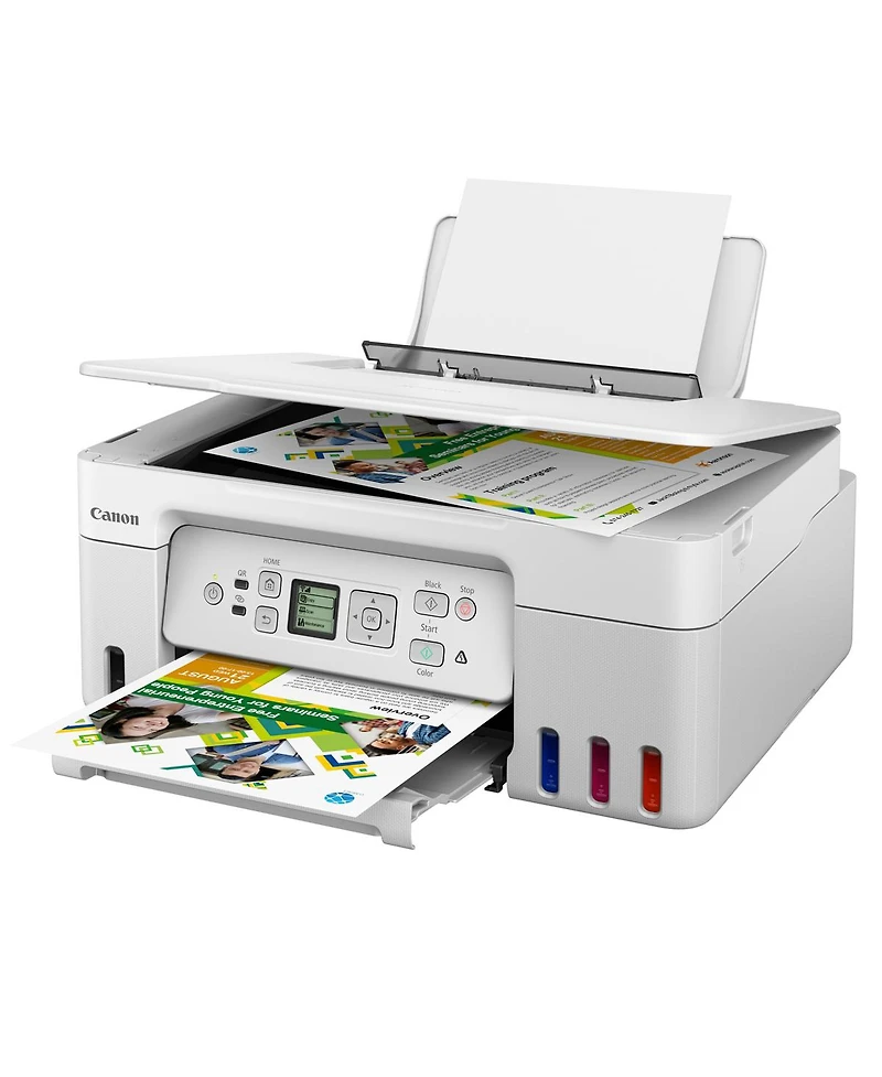 Canon Pixma G3270 MegaTank All-in-One Wireless Inkjet Color Printer (White)