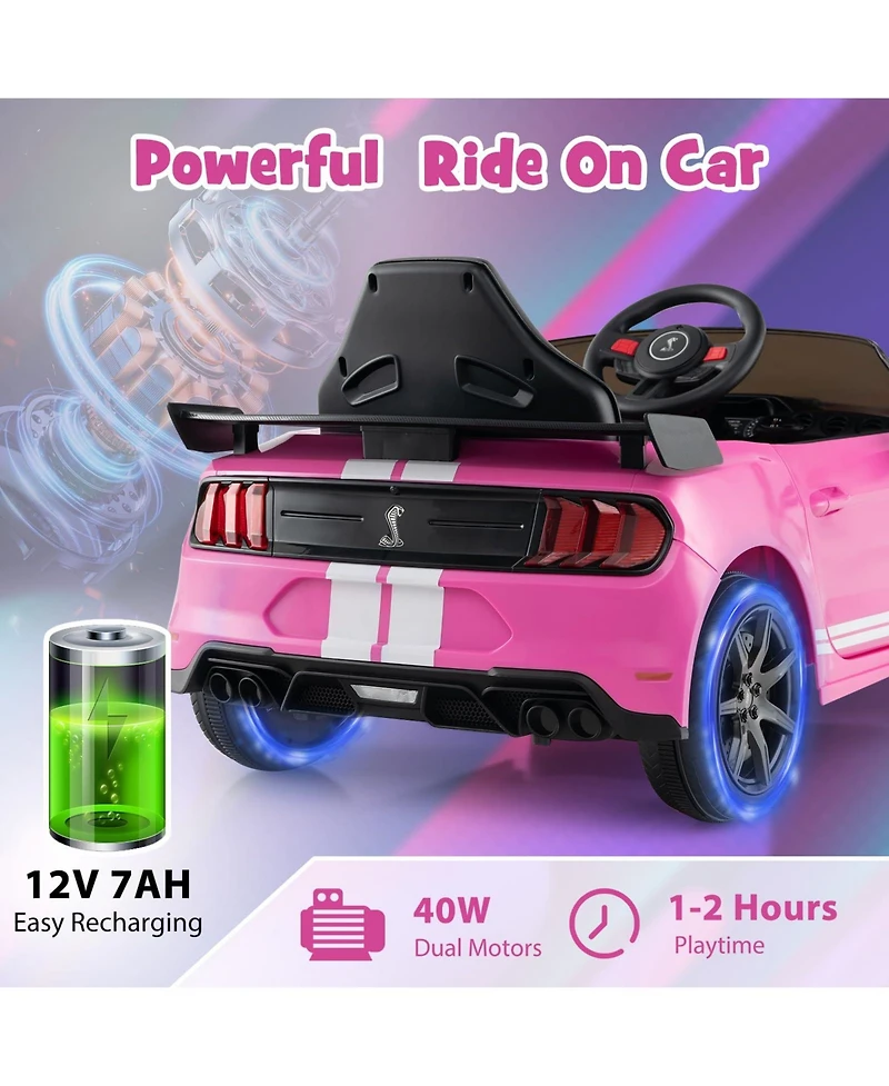 Akiudex 12V Licensed Ford Kids Ride On Car with Remote Control and Music