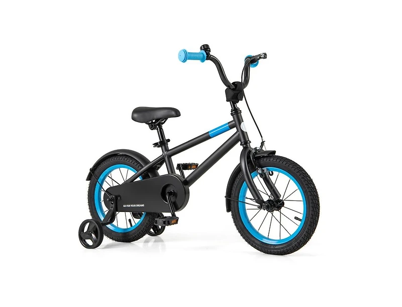 Akiudex Adjustable Kids Bike with Dual Brakes and Training Wheels