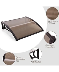 Costway 40''x 40'' Window Awning Door Canopy Outdoor Front Door