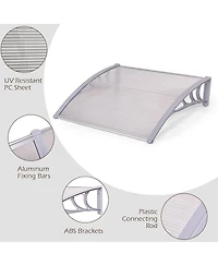 Costway 40''x 40'' Window Awning Door Canopy Outdoor Front Door