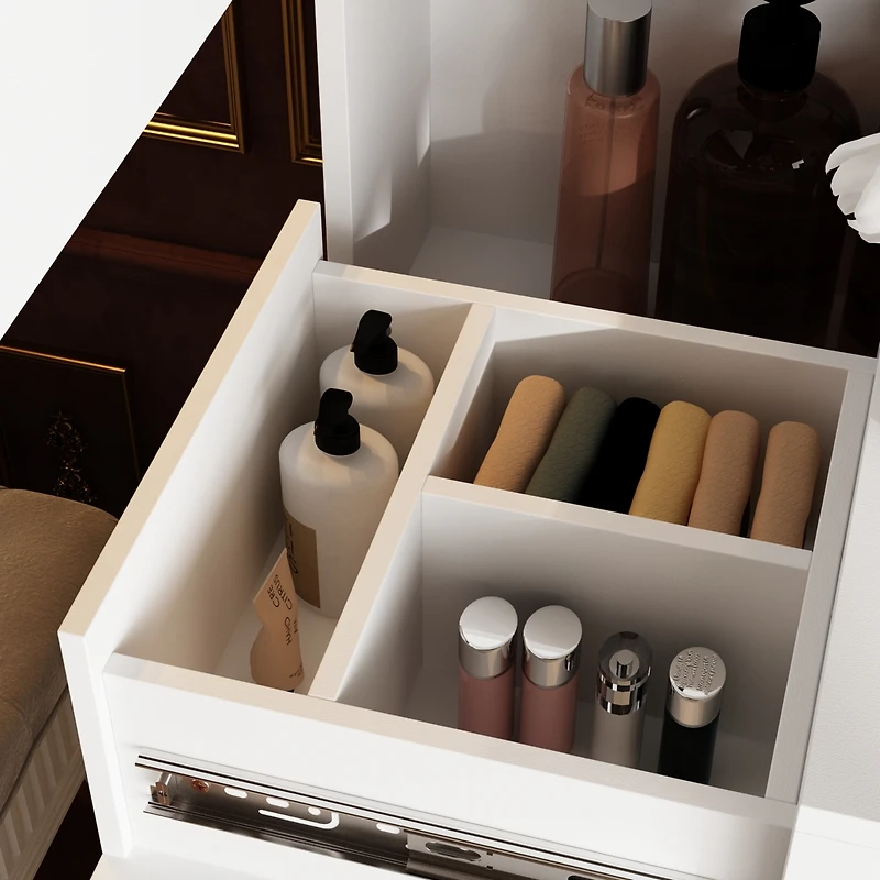 Homsee Luxury black aluminum alloy tempered glass doors, 4-door wardrobes, bedroom armoire, Closet