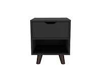 Casainc Storage Cabinet NightStand End Table with Wooden Legs