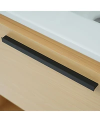 Casainc 24" Bathroom Vanity with Sink, Natural Mdf Cabinet with Drawer