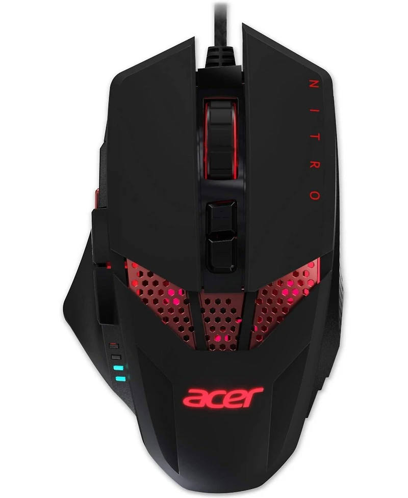 Acer Nitro Gaming Mouse | Customizable Weight | 8 Buttons | 6 Adjustable Dpi Lighting | Up to 4000 Dpi