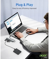 Acer Usb-c Hub 10Gbps, Usb 3.2 Gen 2 Adapter with 3 Usb-a & 1 Usb-c Ports