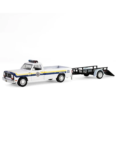 Greenlight 1/64 1990 Dodge Ram D-250 Trailer Philadelphia Pa Police Hot Pursuit Tow