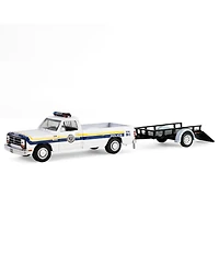 Greenlight 1/64 1990 Dodge Ram D-250 Trailer Philadelphia Pa Police Hot Pursuit Tow