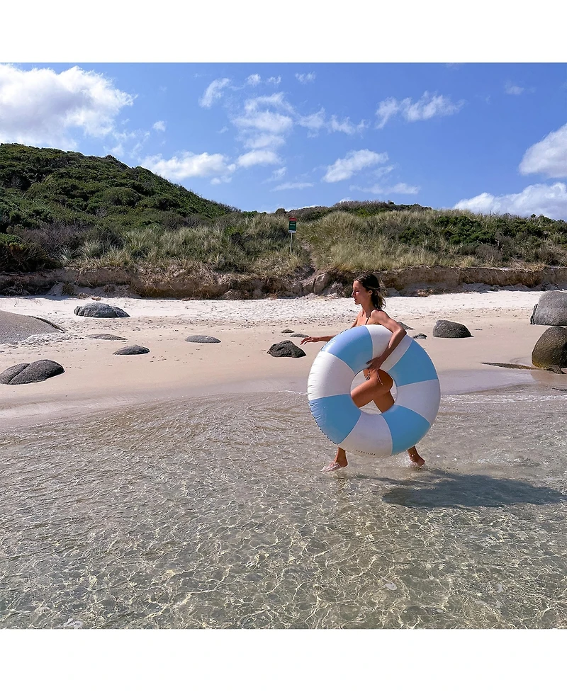 Sunnylife Tube Pool Ring: Blue Stripe