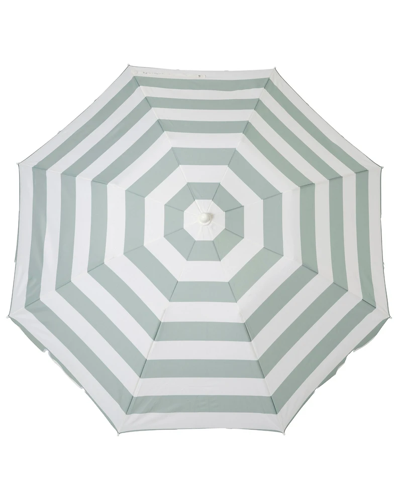 Sunnylife Compact Beach Umbrella: La Palma Sage Stripe