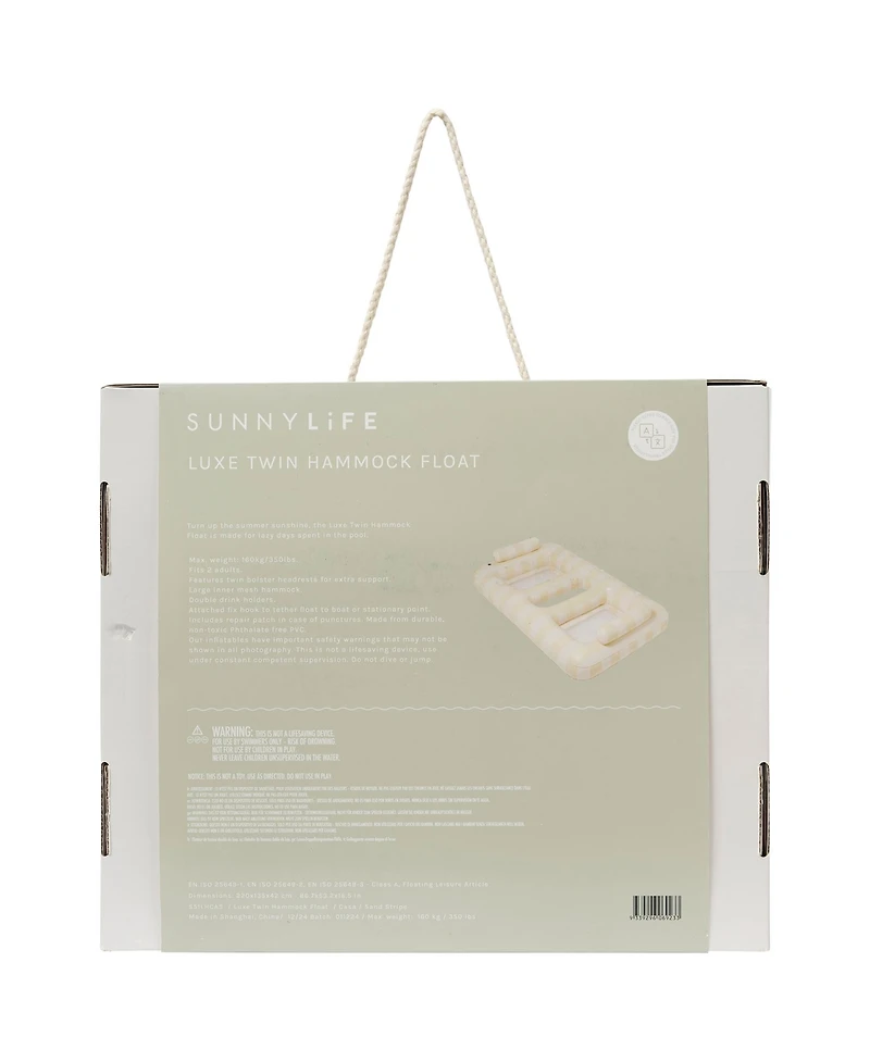 Sunnylife Luxe Twin Hammock Float: Casa Sand Stripe