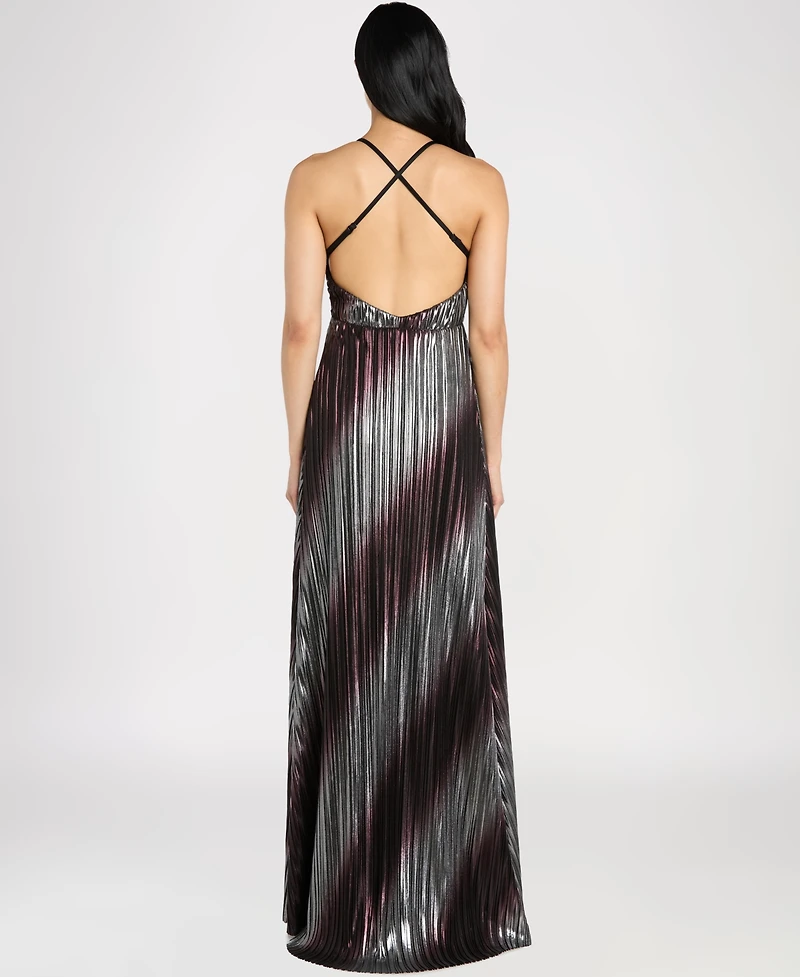 Morgan & Company Juniors Sleeveless V-Neck Long Dress