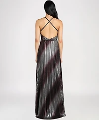 Morgan & Company Juniors Sleeveless V-Neck Long Dress