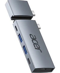 Acer Usb-c Hub for MacBook Pro/Air M1 M2 M3, 6-in-2 Detachable 4K60Hz Usb C to Hdmi Adapter