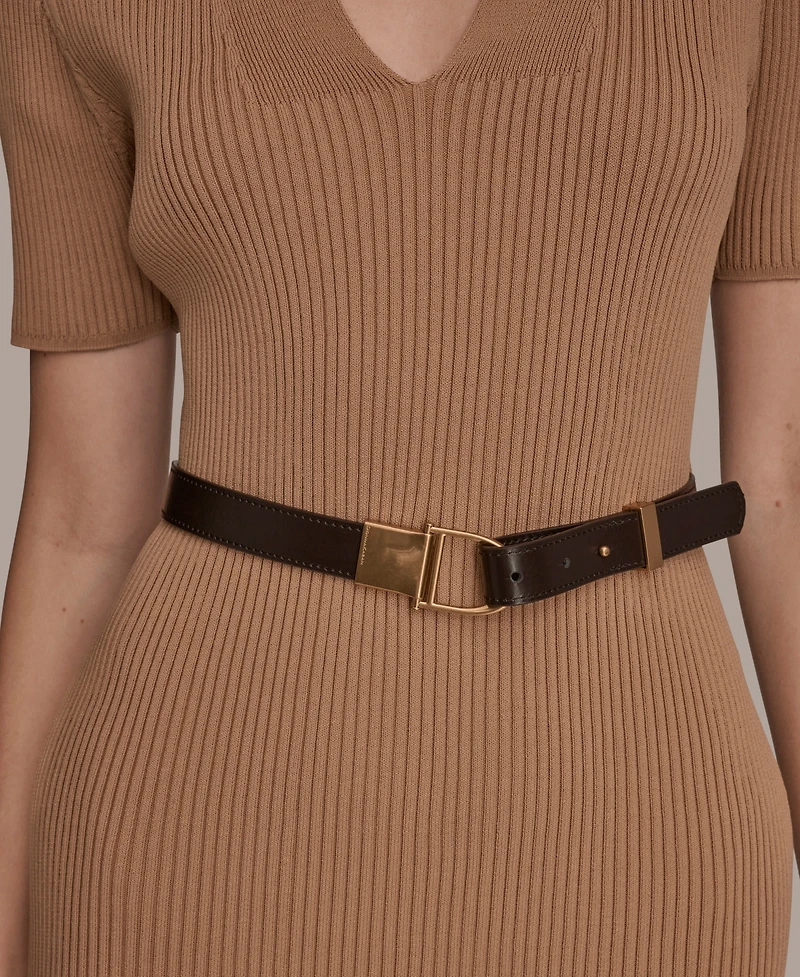 Donna Karan New York Women's Knit Short Sleeve Midi Dress