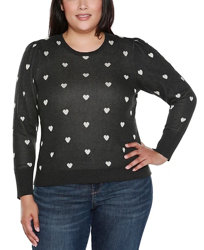 Belldini Plus Tiny Hearts Sweater