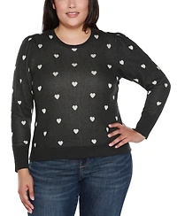 Belldini Plus Tiny Hearts Sweater